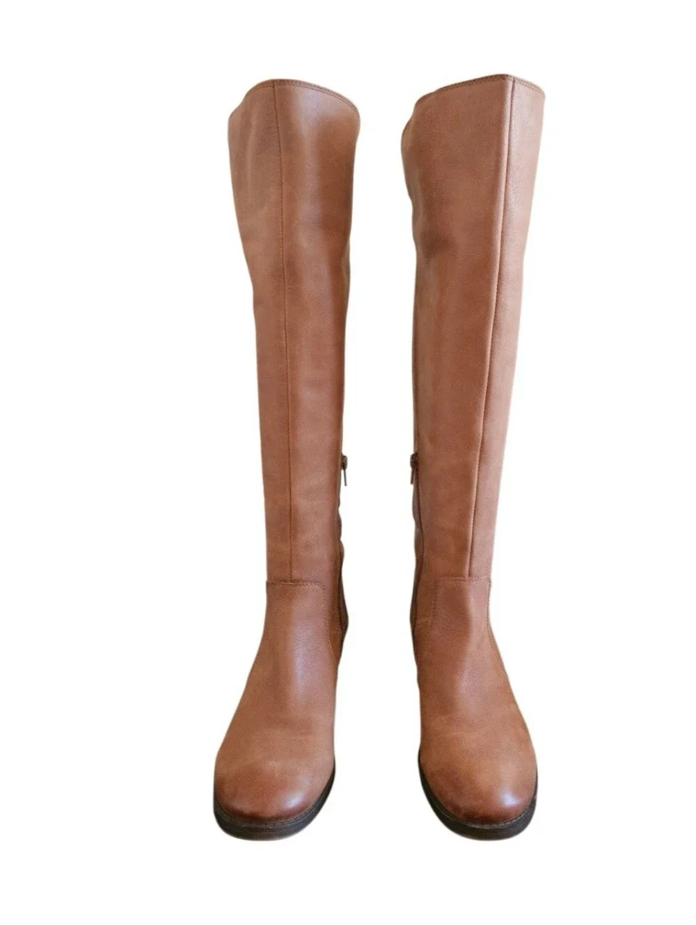 Lucky Brand Brown Leather Riding Knee Boots Size 7